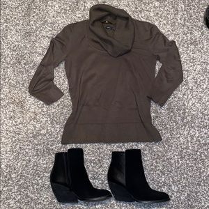 Cute olive cowl neck sweater